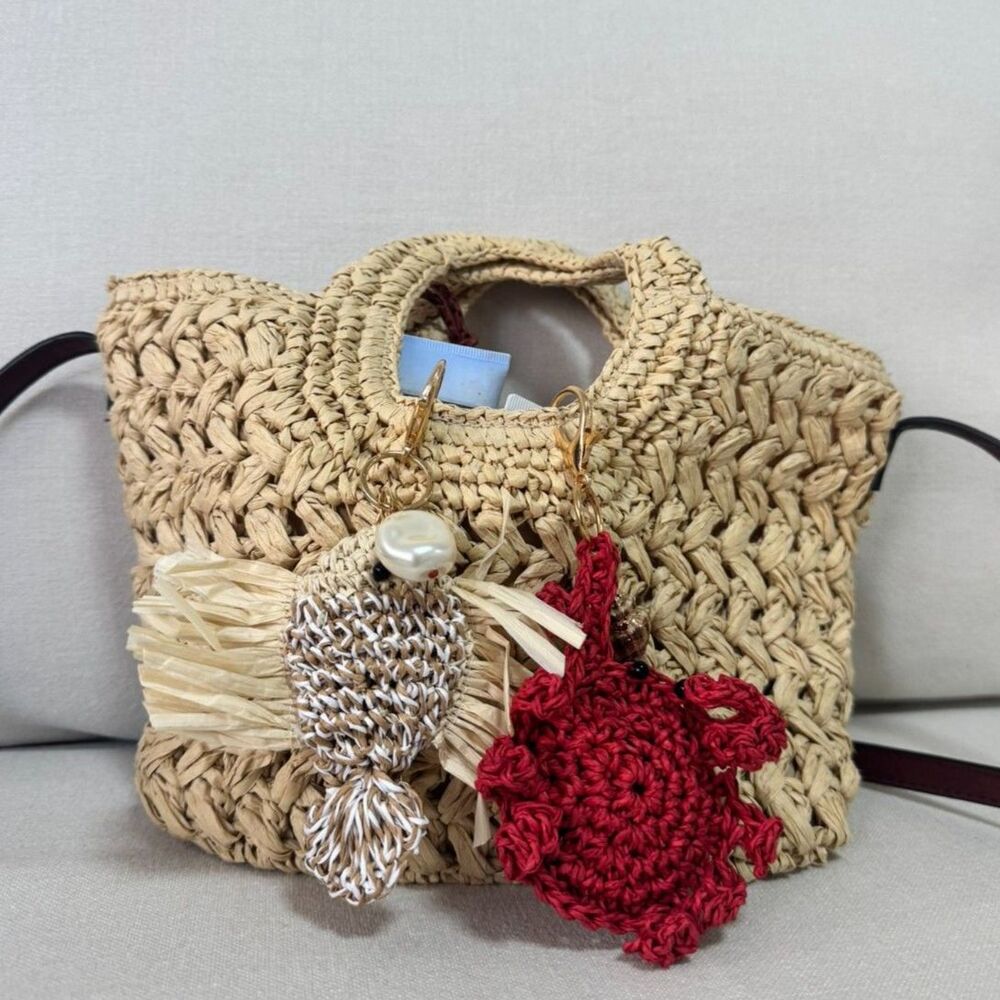 Anthropologie bag charm duo